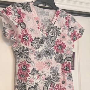 Floral MedCouture scrub top